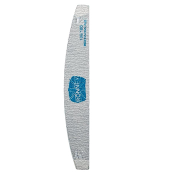 RONNEY - Pilnik do paznokci zebra NAILFILE HALF - MOON (100/180) 12 szt. RN 264    Z